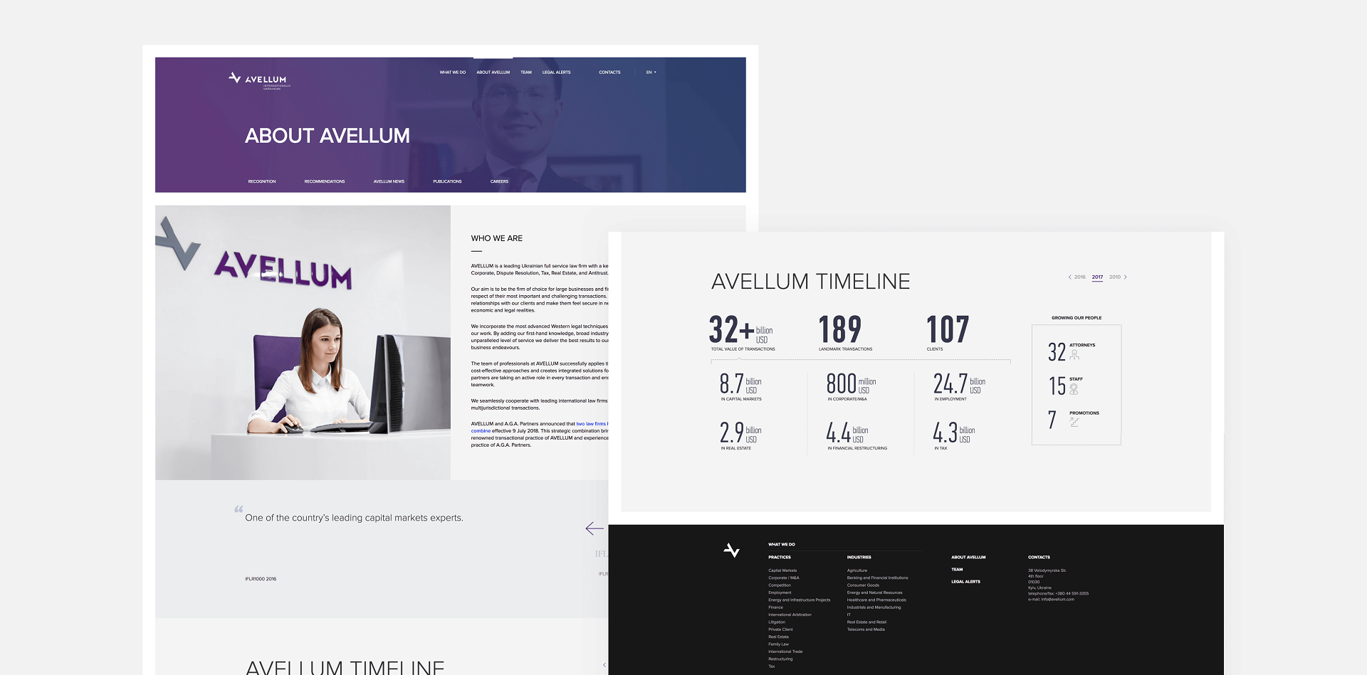 Avellum Law firm website